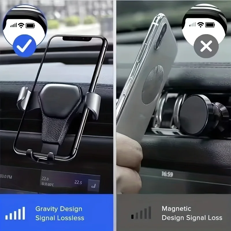 Car Phone Holder Gravity Mobile Stand GPS Support Auto Air Vent Mount for IPhone 18 17 16 15 14 13 12 Pro Max Xr Xiaomi Samsung photo 1