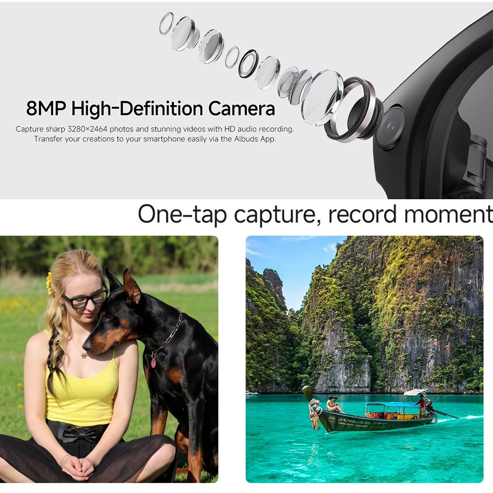 New HD5-ultra AI Smart Glasses AI Real-time Translation 800W Pixel Camera Photo Video Recording 300 Mah Smart Glasses 2026 photo 4