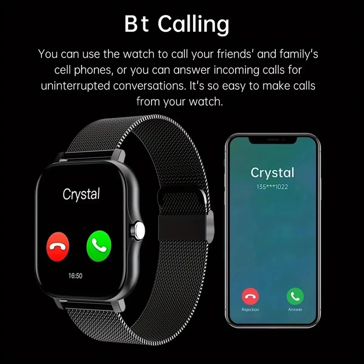 LAXASFIT 2025 New Smart Watch for Men Women Gift Full Touch Screen Sports Fitness Watch Bluetooth Call Digital Smartwatch photo 2