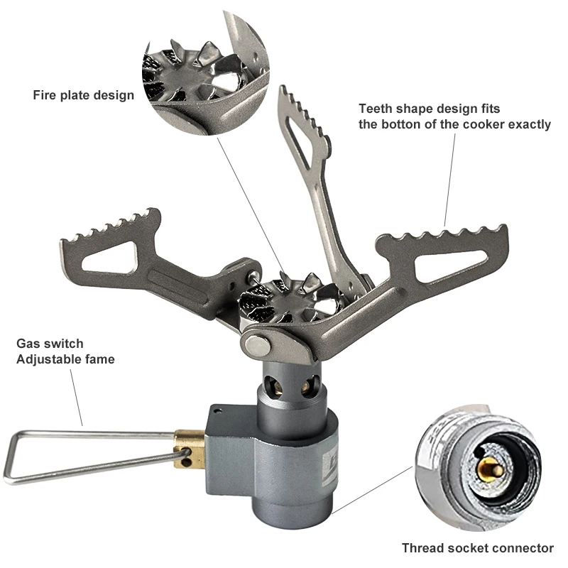 BRS Outdoor Gas Stove Mini Camping Gas Burner 25g Ultralight Titanium Picnic Hiking Cooking Stove Survival Furnace BRS-3000T photo 3
