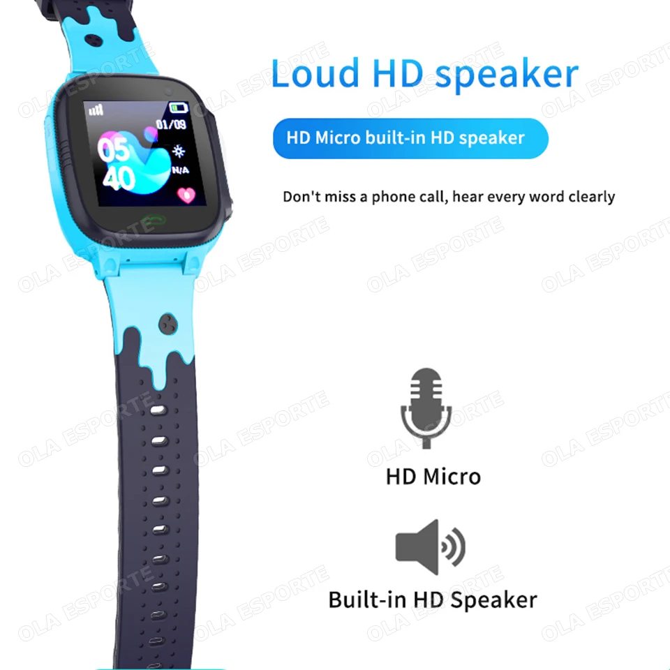 Kids Smart Watch SOS Real-time Location Camera Flashlight Dialing Keyboard Two-way Call Waterproof SmartWatch for Children H10 photo 3