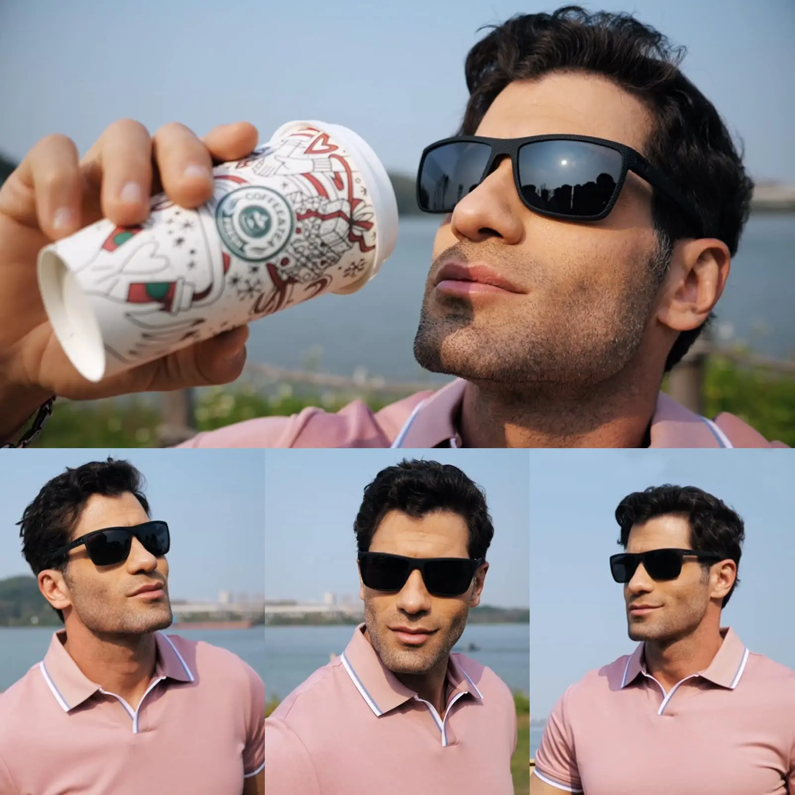 3/4 Pack New Designer Box Polarized Colorful Sunglasses for Men and Women Suitable for Driving, Fishing, Outdoor Sports UV400 photo 3