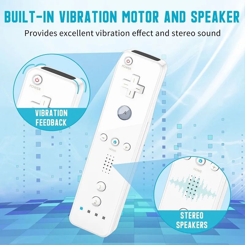 2 in 1 For Nintendo Wii Controller Set Optional Motion Plus Joystick Wireless Remote Gamepad with Silicone Case Video Game photo 3