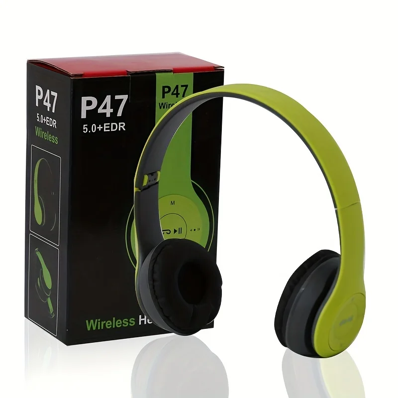 Stereo P47 Headset 5.0 Bluetooth Headset Folding Series Wireless Sports Game Headset for iPhone XiaoMi photo 6