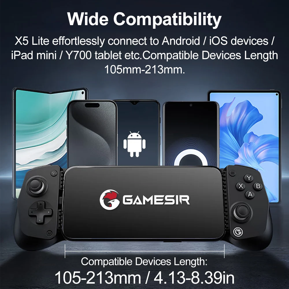 GameSir X5 Lite Mobile Gaming Controller Phone Gamepads for iPhone 17 16 15 Series IOS iPad Mini Y700 Android Tablet Controle photo 2