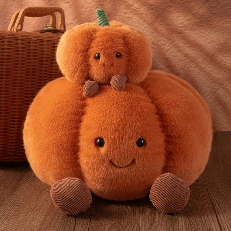 Soft Cartoon Pumpkin Stuffed Doll Cute Plush Toy Halloween Decor Pillow photo 1