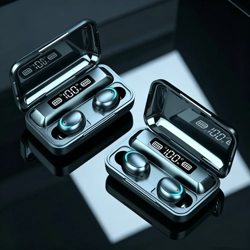 TWS Wireless Earphones Bluetooth Noise Canceling Earbuds Stereo Headphone LED Display Sports Headset With Mic photo 1