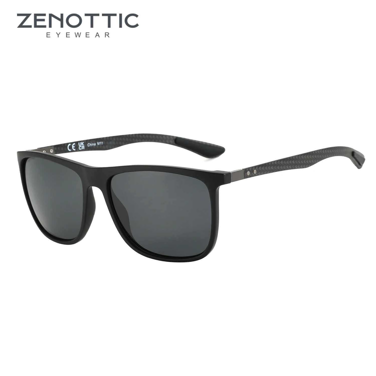 ZENOTTIC Square Polarized Sunglasses for Men Ultralight Carbon Fiber Sun Glasses Driving Fishing Golf Sports UV400 Protection photo 1