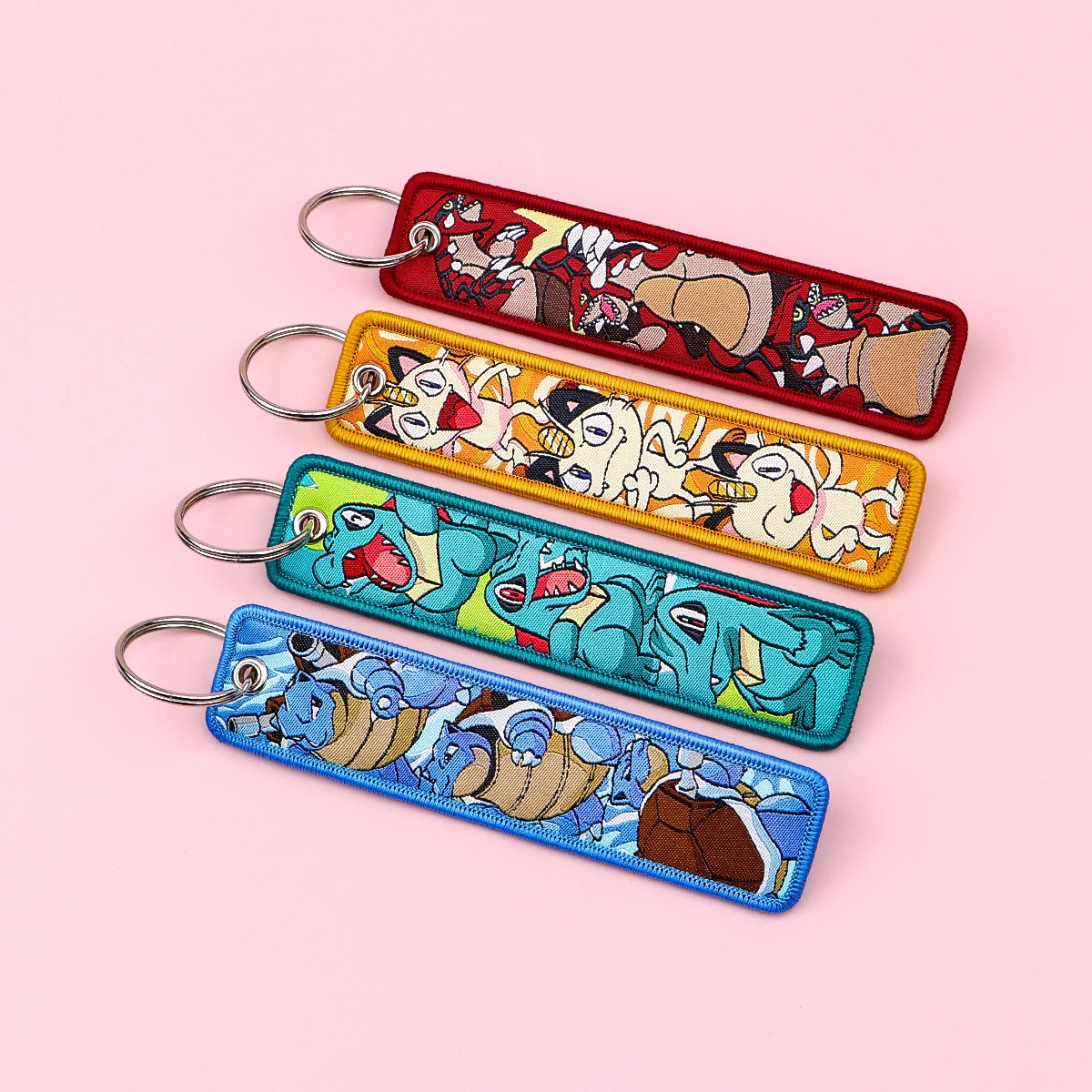Cute Anime Elf Embroidery Key Fobs Cool Game Key Tags Keychains for Motorcycles Cars Fashion Key Rings Accessories Gifts 1pcs photo 3