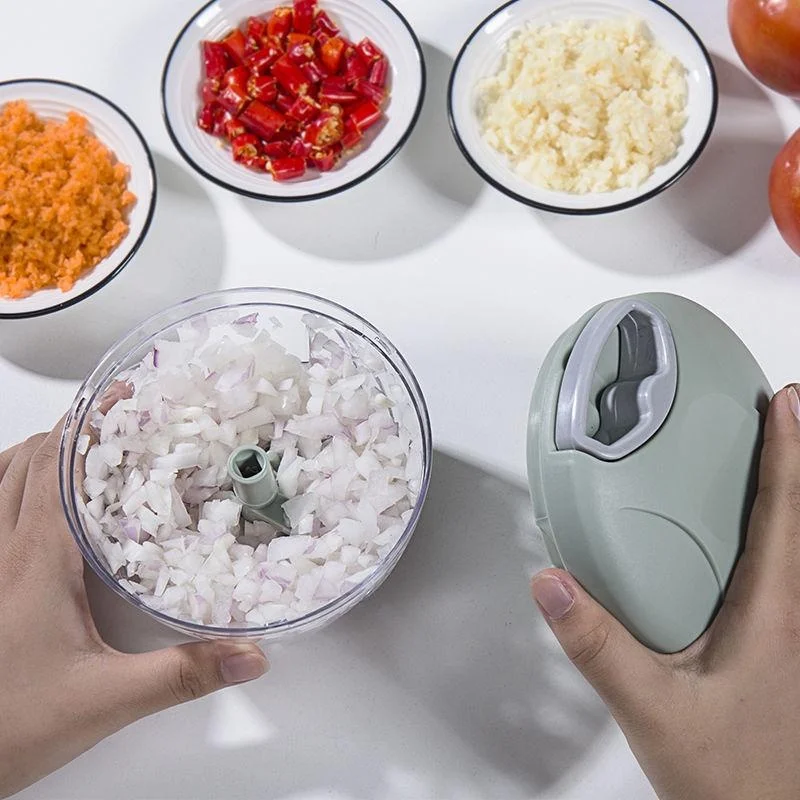 500/900ML Manual Meat Mincer Garlic Chopper Rotate Garlic Press Crusher Vegetable Onion Cutter Kitchen Cooking Accessories photo 4