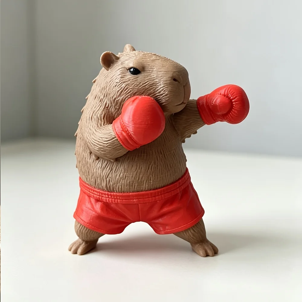 Cute Capybara Ornament, Desktop Office Decoration, Car Decor, Creative Animal Model, Collectible Figurines, Car Ornament photo 4