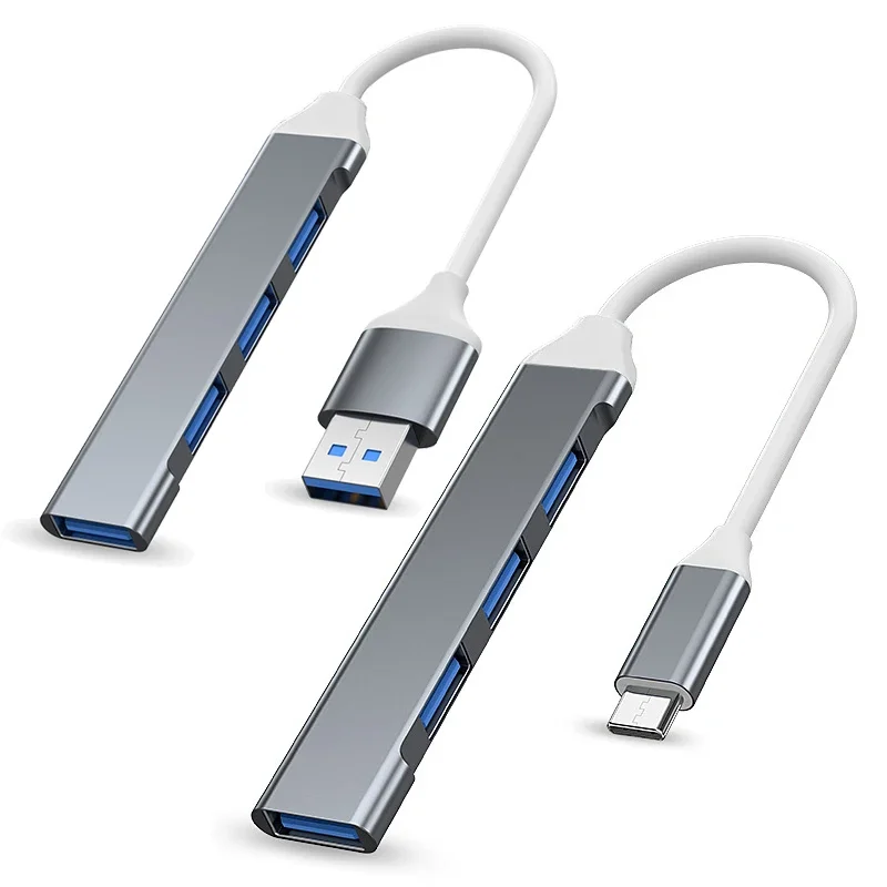 4 Port USB 3.0 Hub USB Hub Type C Dock Multi Splitter Adapter OTG Type C HUB for iPhone 15 Xiaomi Huawei Macbook Pro USB 3.0 2.0 photo 1
