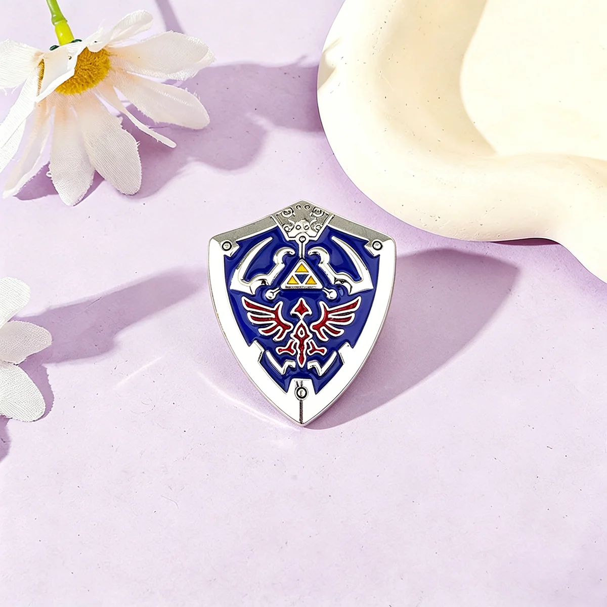 Games Periodicals Hylian Shield Enamel Brooch Cartoon Backpack Lapel Pin Cosplay Jewelry Accessories Props Fan Collection Gifts photo 3