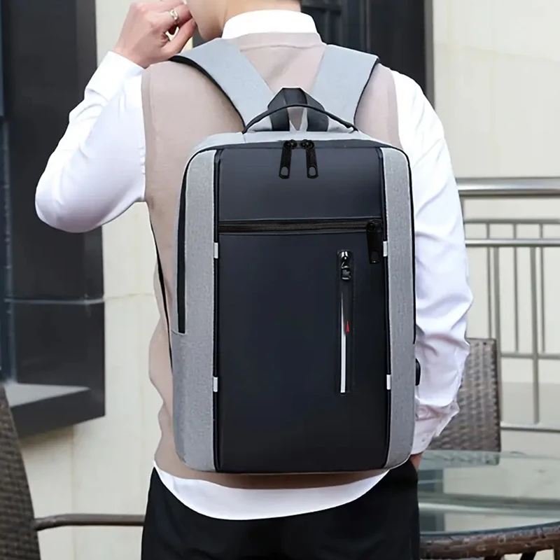 Fashion Business Laptop Backpack Large Capacity Shockproof Computer Bag Casual Office Travel Shoulder Bag for Work photo 5