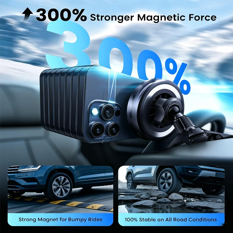 25W Super Fast Magnetic Wireless Car Charger Air Vent Phone Holder  Anti-Shake Stand for iPhone 17 16 15 14 13 12 Pro Max Plus photo 6