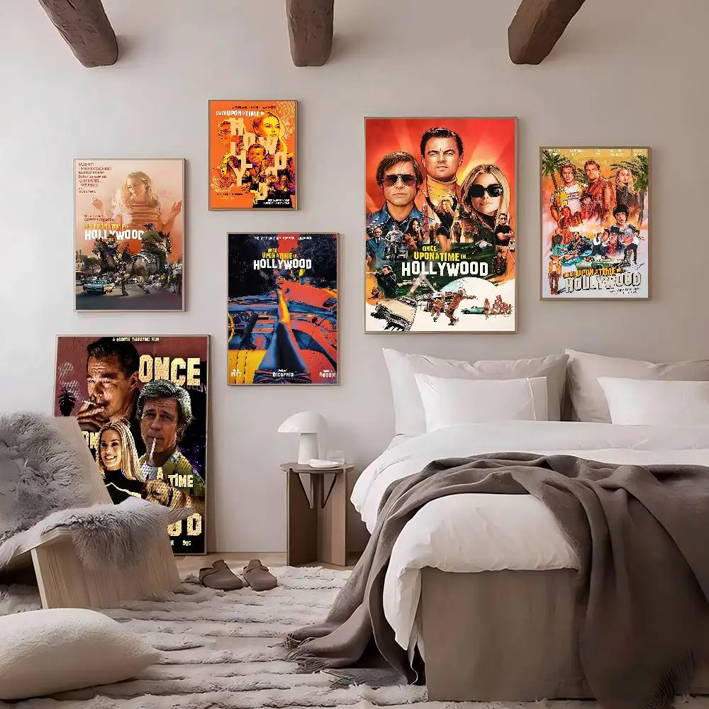 Movie Once Upon A Time In Hollywood Anime Posters Sticky HD Quality Wall Art Retro Posters for Home Kawaii Room Decor photo 5