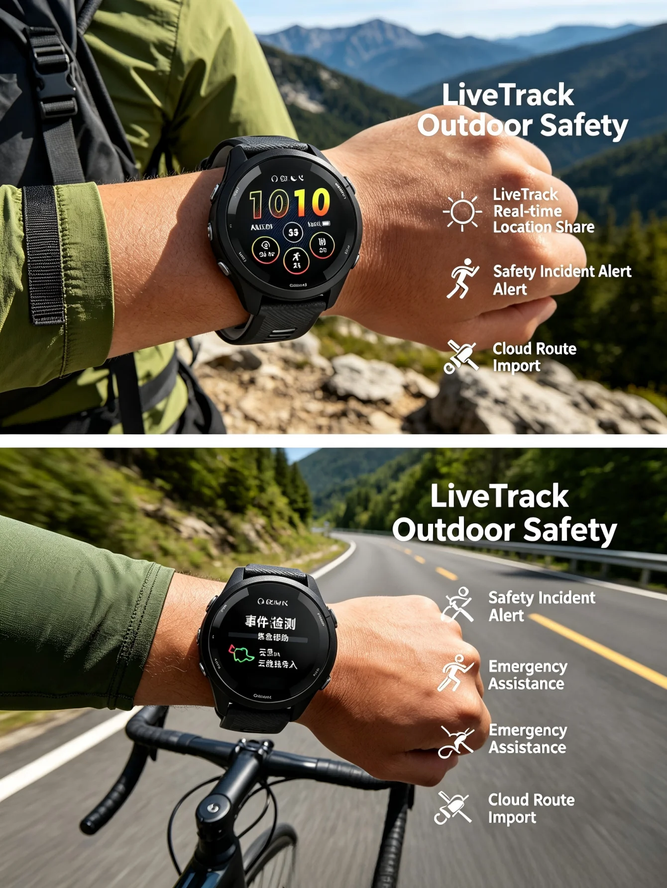 Garmin Forerunner 265 Outdoor GPS Smartwatch, Multi-Band Navigation with Topo Map, Altimeter Compass, 24/7 Health Tracking SpO2 Sleep Monitor, Cycling Running Hiking Triathlon photo 4