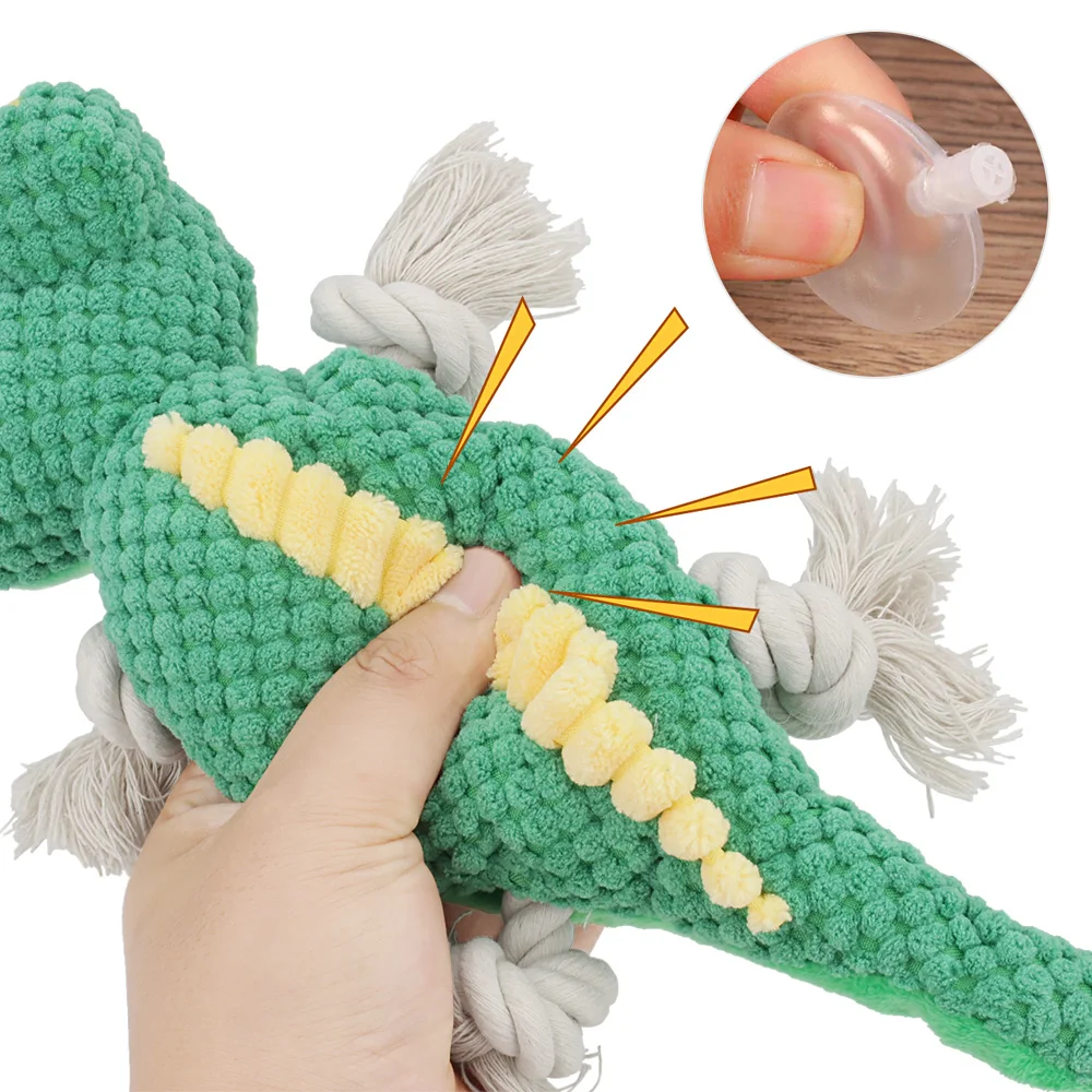 Lizard Shape Rope Pet Toy Interactive Training Plush Toy for Puppy Cats Squeaker Chew Dog Toys Supplies photo 5