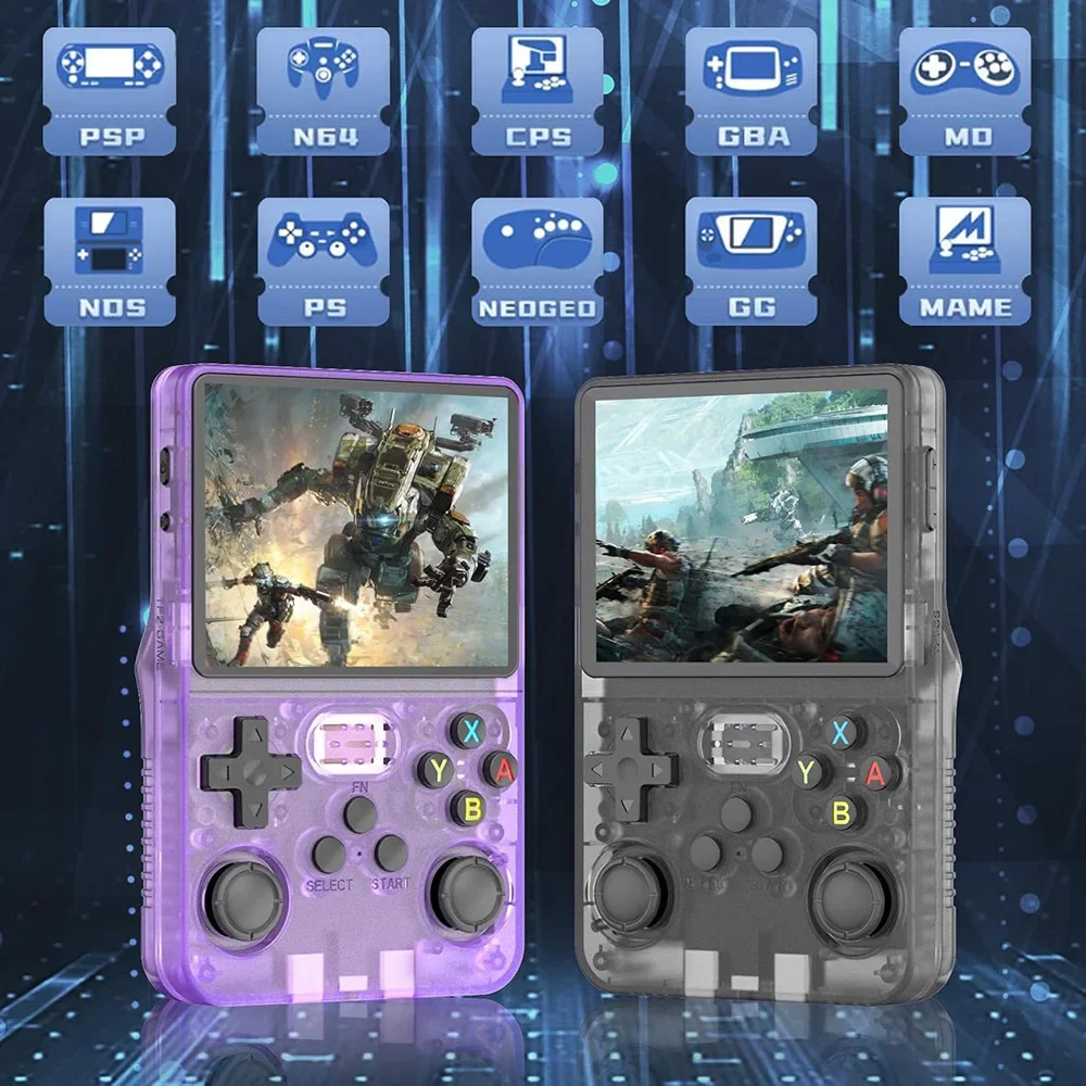 R36S Classic Retro Game Console with ARKOS System Video Games Single Card Portable Hand-held Gaming Console Kids Gift 3.5 Inch photo 5