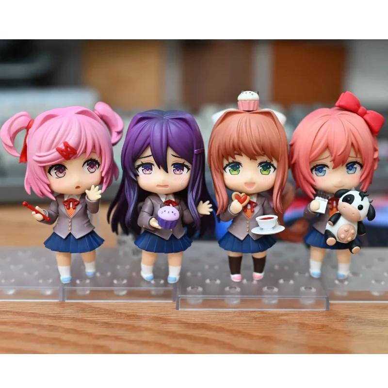 Doki Doki Literature Club Figure Monika Sayori Natsuki Yuri Movable Joint Action Figure PVC Anime Collectible Model Desk Decor photo 1