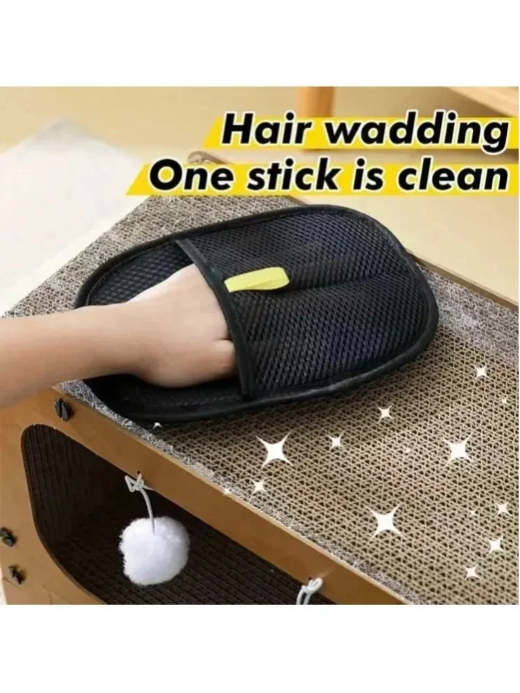 Pet Hair Remover Mitt Pet Grooming Gloves Deshedding Brush Glove for Dog Cat Rabbit with Long/Short/Curly Hair photo 1