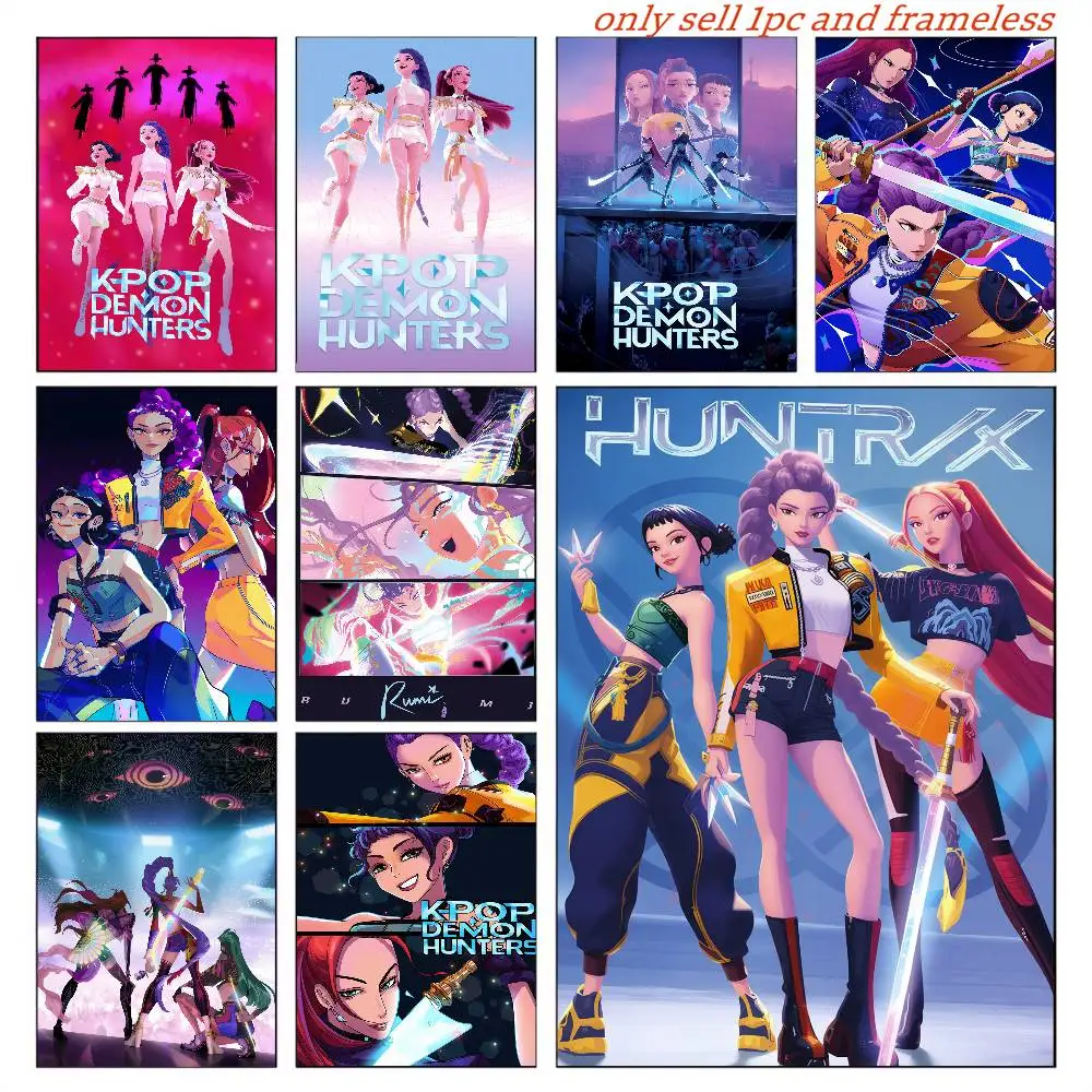 Anime Movie K-Pop D-Demon Hunters Poster High Quality Print Waterproof Wall Art Sticker For Bar Living Room Decor Gift photo 2