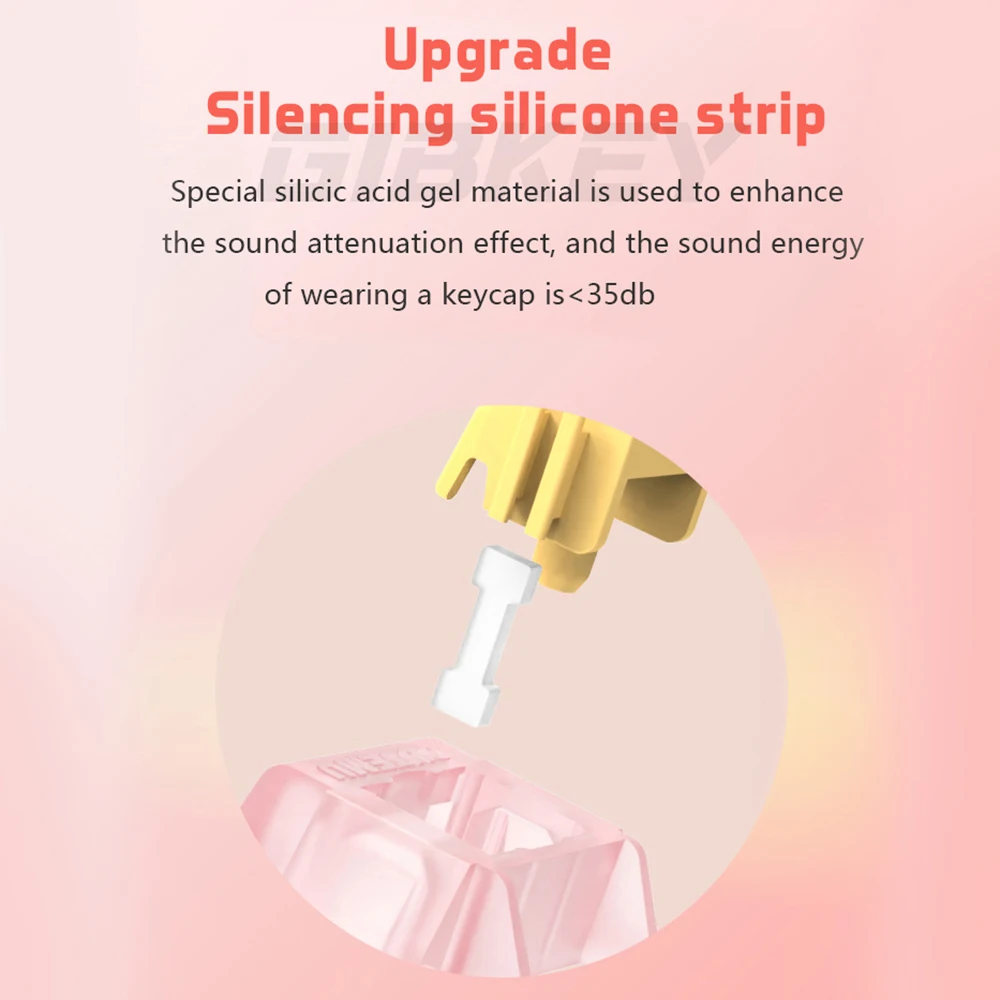 Outemu Silent Switch Peach V3 Switch Mute Lemon Switches Hot swap Quiet Mechanical Keyboard Linear Tactile 5Pin Pre Lubed POM photo 3