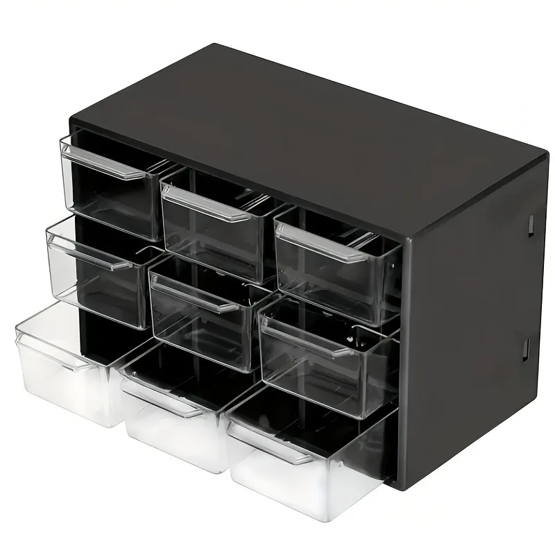 Dustproof Multi-Grid Desktop Drawer Organizer - Portable Storage Box for Jewelry, Cosmetics, Desk Drawer Organizer Box photo 1