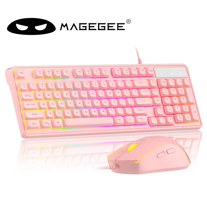 MageGee 98 Key RGB Mechanical Keyboard and Mouse Set Wired Gaming Combo Ergonomic Silent ABS Keycaps for PC Laptop Office photo 1