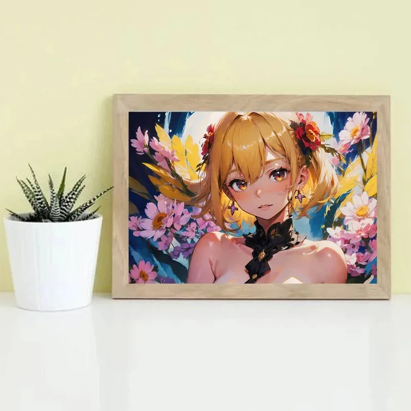 Sexy Anime Female Painting Canvas Poster Wall Art Pictures for Living Room Boy Bedroom Playroom Game Room Bar Modern Home Decor photo 4