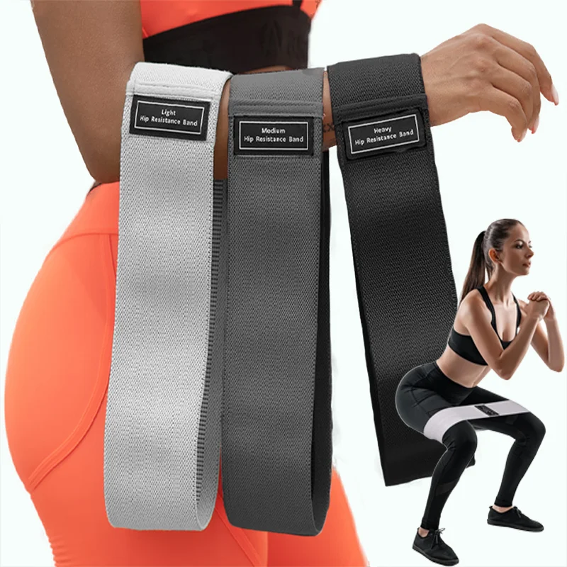 New Fabric Resistance Hip Booty Bands Glute Thigh Elastic Workout Squat Circle Stretch Fitness Strips Loops Yoga Gym Equipment photo 1
