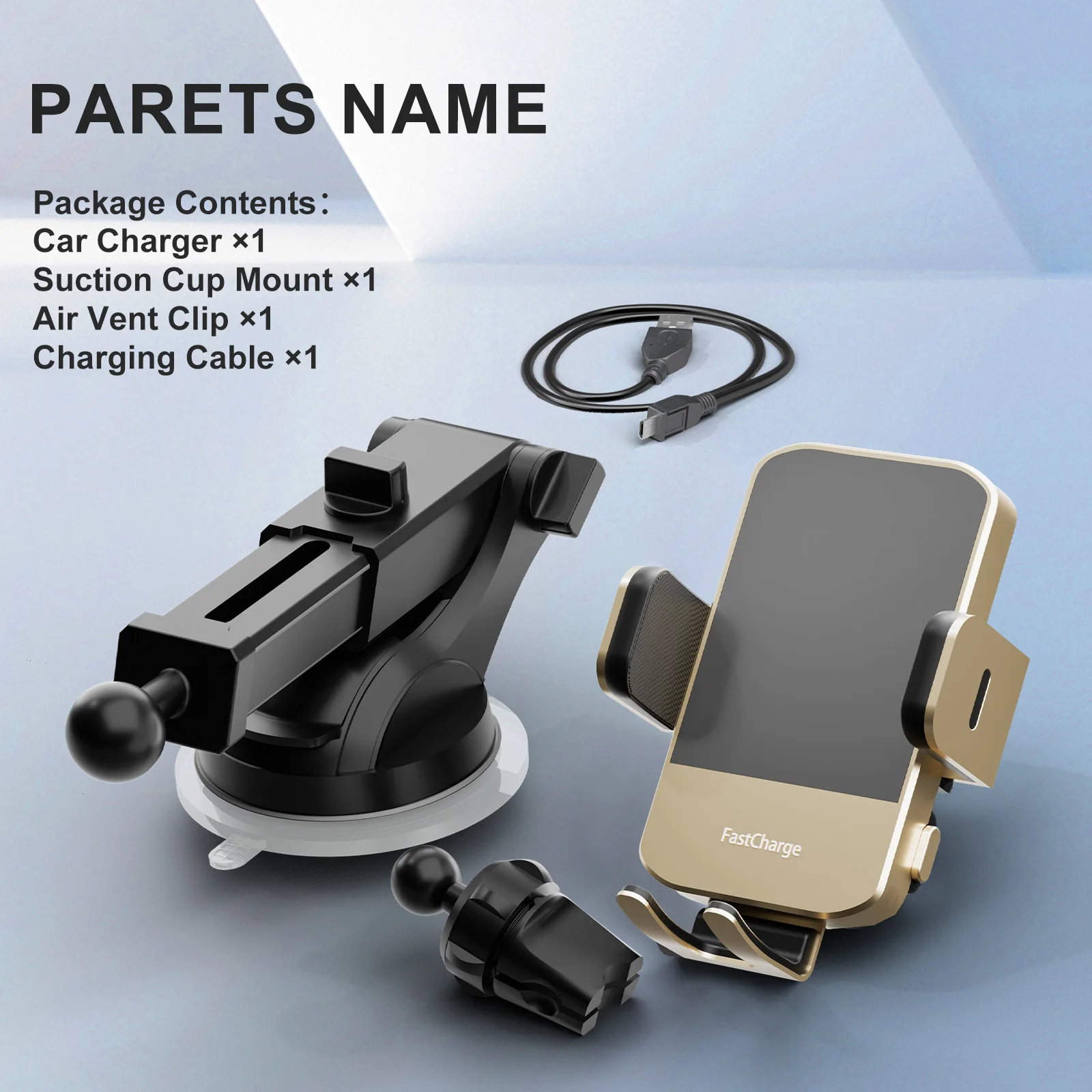 15W Qi Magnetic Wireless Car Phone Charger Auto-Clamping Car Charger Phone Holder Dashboard Vent Phone Mount Fast Charging photo 6