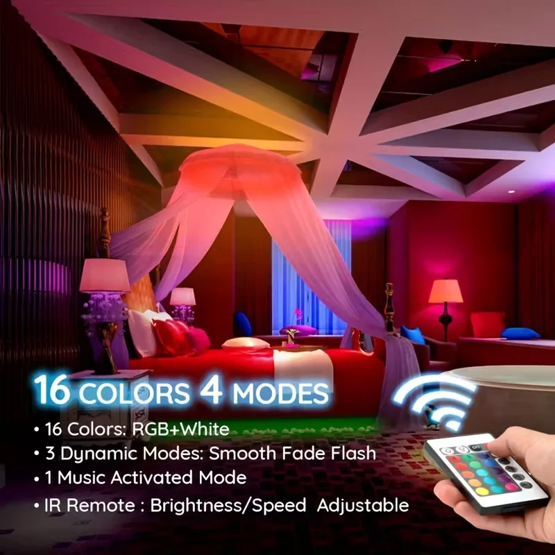 Smart LED Strip Lights with 24-Key Remote Control- Easy Install, Multi-Color Changing, USB Powered RGB Tape for Home Decor photo 2