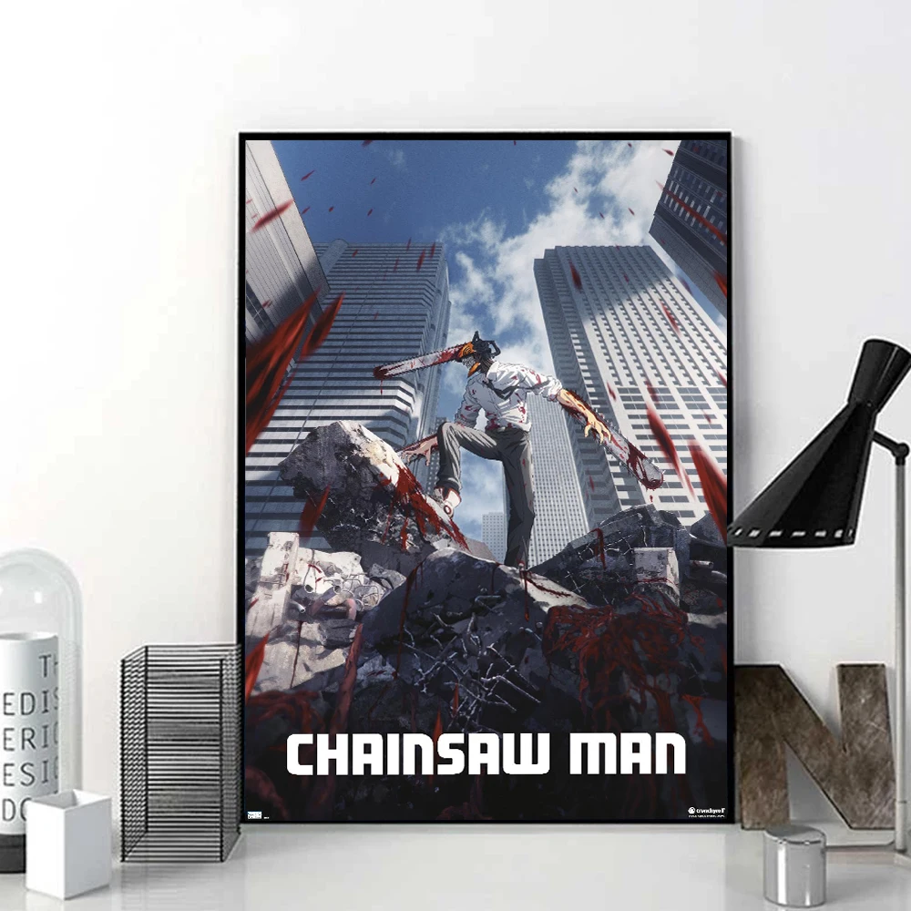 Chainsaw Man Poster Print For Bedroom Living Room Home Decor Japanese Anime Manga Denji Wall Art Cartoon Canvas Painting photo 3