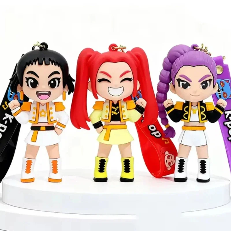 Hot Anime Movie Rumi Mira Zoey Girls Derpy Keychains Doll Cute Tiger Action Model Toy Collection Christmas Gifts In Stock photo 1