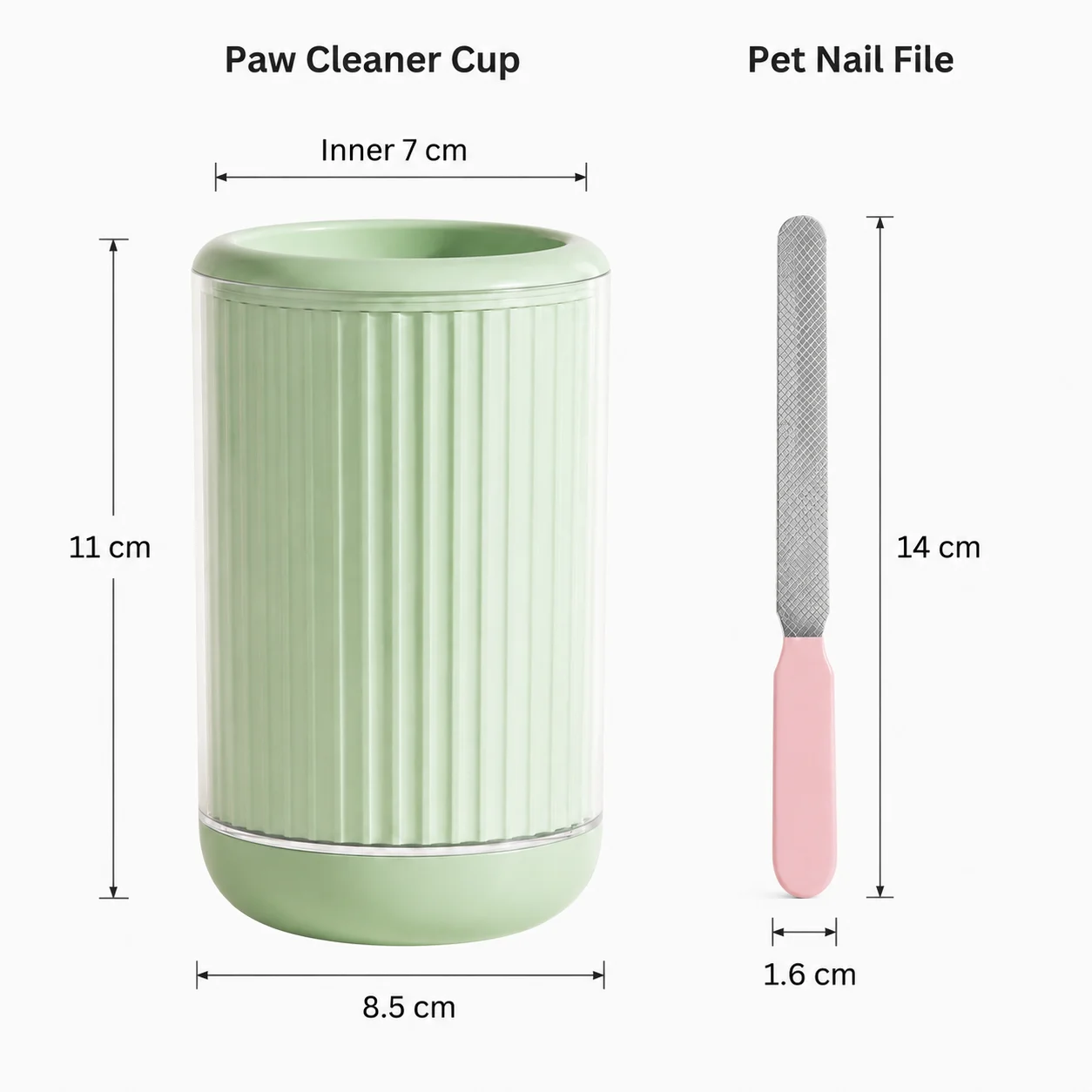 1Pc Dog Paw Cleaner Cup + 2Pcs Pet Grooming Nail Files, No Rinse Dog Paw Cleaning Tool, Portable Pet Foot Washer, Dog Paw Care S photo 3