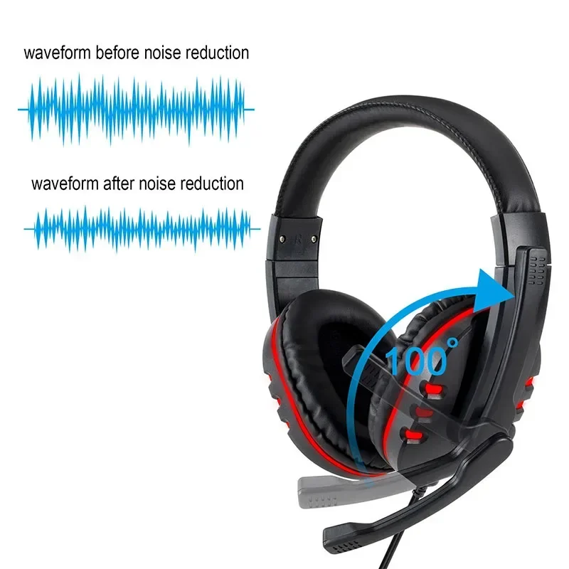 3.5mm Wired Gaming Headphones Game Headset Noise Cancelling Earphone with Microphone Volume Control for PS4 Play Station 4 PC photo 1