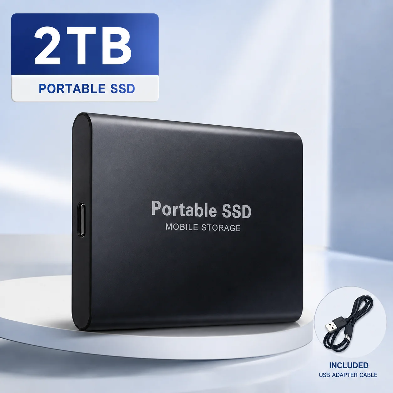 1TB External SSD Portable Hard Drive USB 3.0 Type-C Fast Storage Plug Play for Laptop Mac PC Student Daily Use photo 4