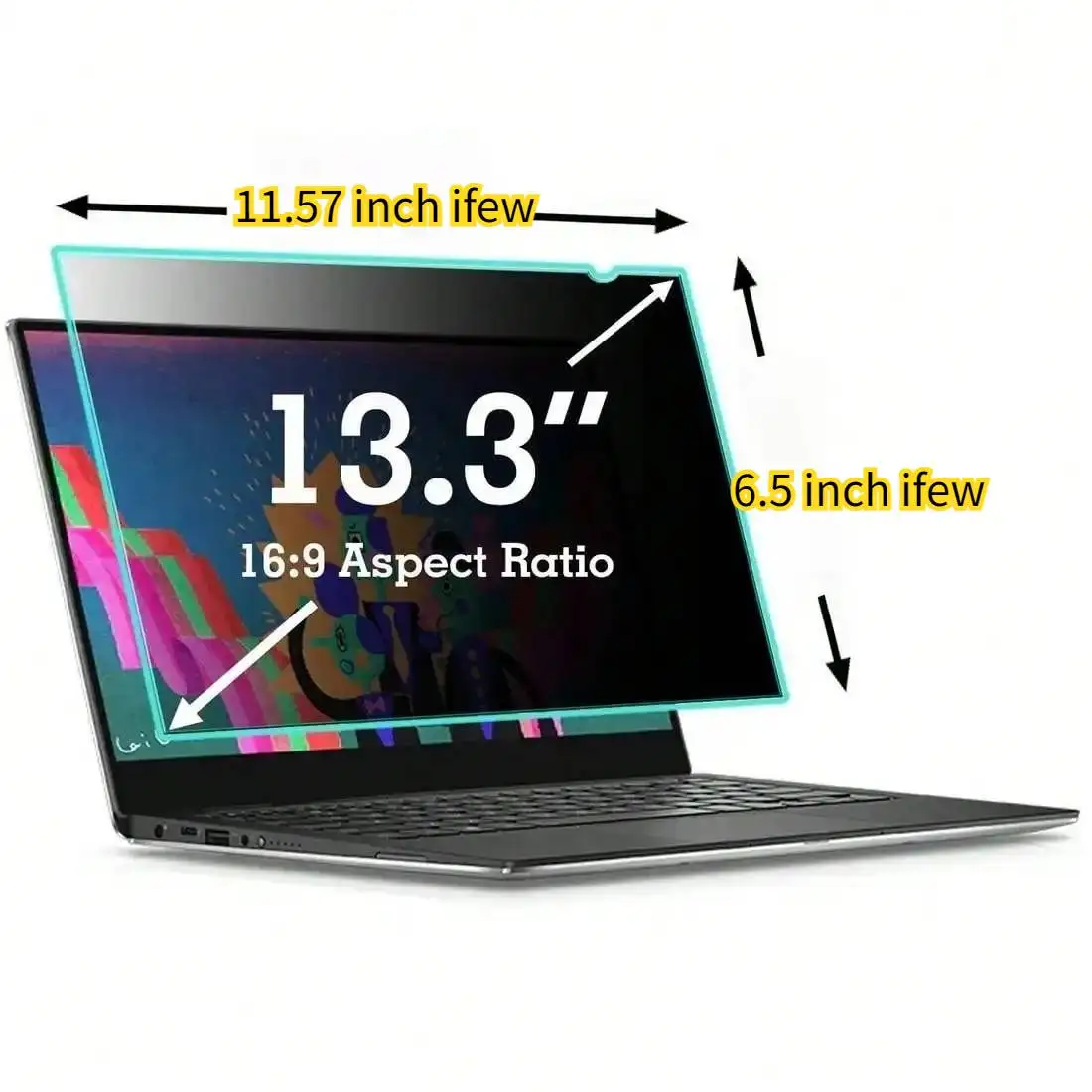 Laptop Privacy Screen Protector Laptop PC Monitor Privacy Screen Protector Anti-spy Film Notebook Computer Anti-peeping Filter 12.5 13.3 14 15.6 16 17.3 Inch photo 5