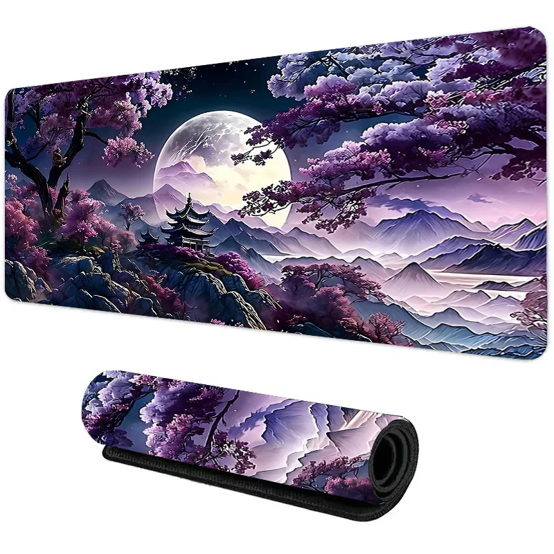 Night Moonlight Large Cool Mouse Pad Laptop Non-Slip Esports Office Desk Mat Game Player Mousepad Mini PC Desktop Accessories photo 8