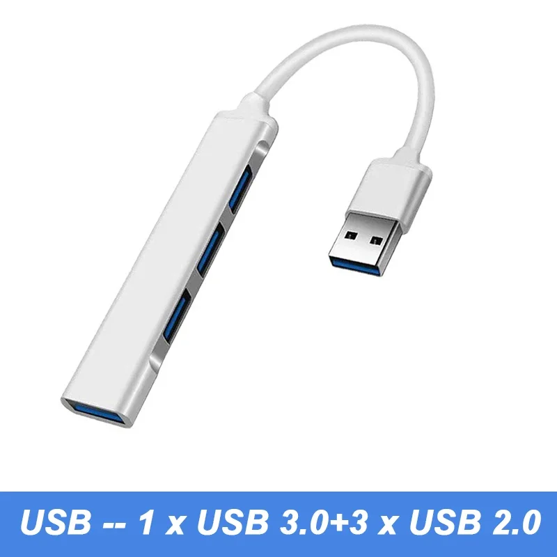 4 Port USB 3.0 Hub USB Hub Type C Dock Multi Splitter Adapter OTG Type C HUB for iPhone 15 Xiaomi Huawei Macbook Pro USB 3.0 2.0 photo 4