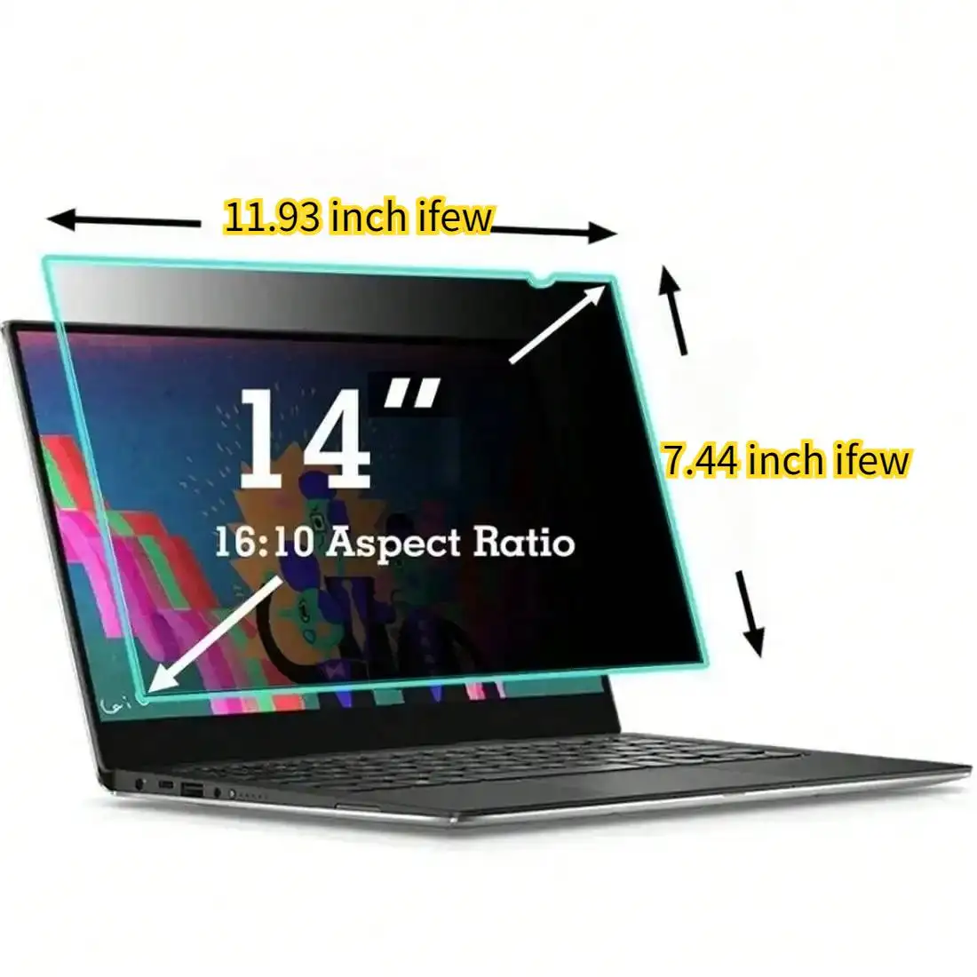 Laptop Privacy Screen Protector Laptop PC Monitor Privacy Screen Protector Anti-spy Film Notebook Computer Anti-peeping Filter 12.5 13.3 14 15.6 16 17.3 Inch photo 3