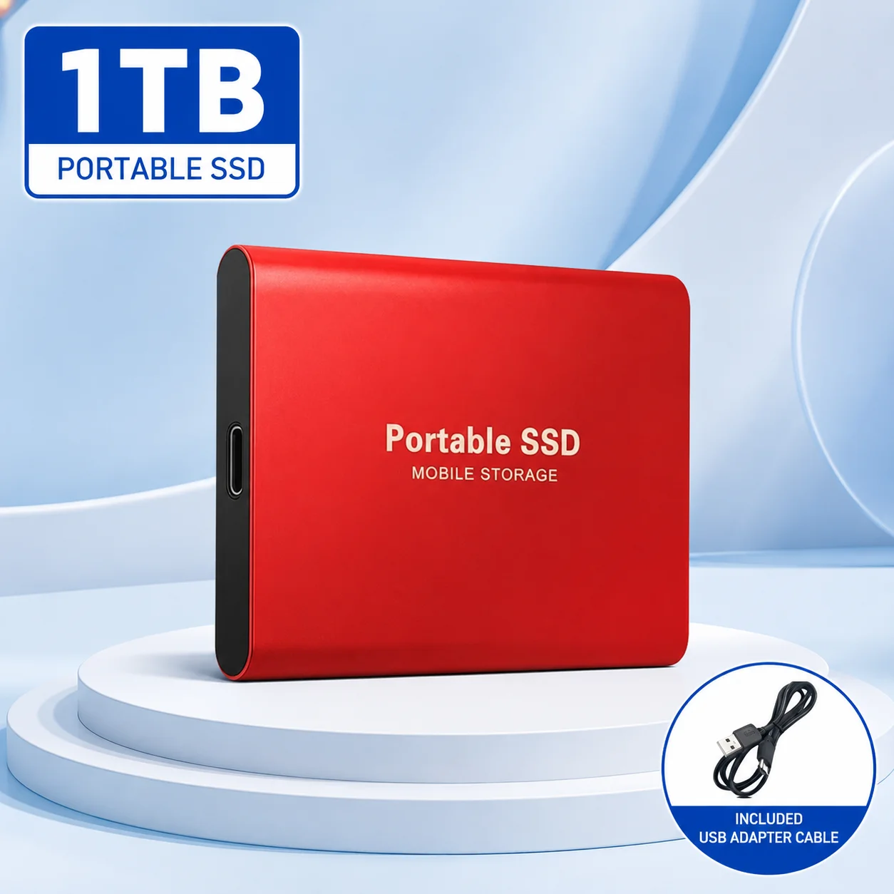 1TB External SSD Portable Hard Drive USB 3.0 Type-C Fast Storage Plug Play for Laptop Mac PC Student Daily Use photo 8