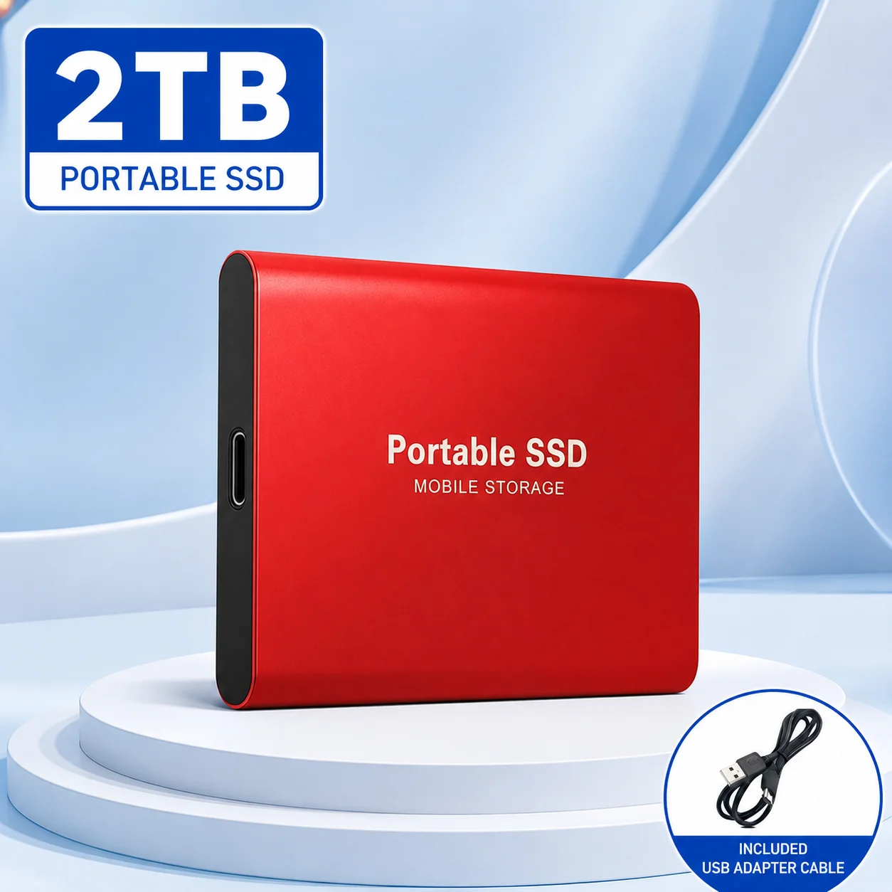 1TB External SSD Portable Hard Drive USB 3.0 Type-C Fast Storage Plug Play for Laptop Mac PC Student Daily Use photo 2