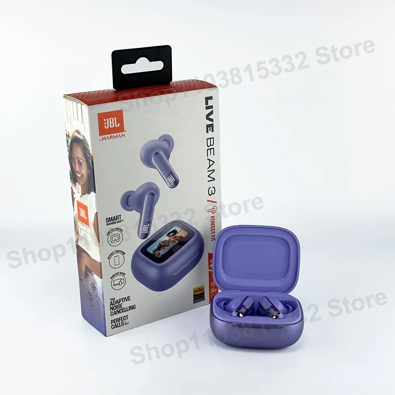 Original JBL Live Beam 3 True Wireless Bluetooth Earbuds with LED Smart Display Box Headphone Noise Cancelling Earphones Beam3 photo 7