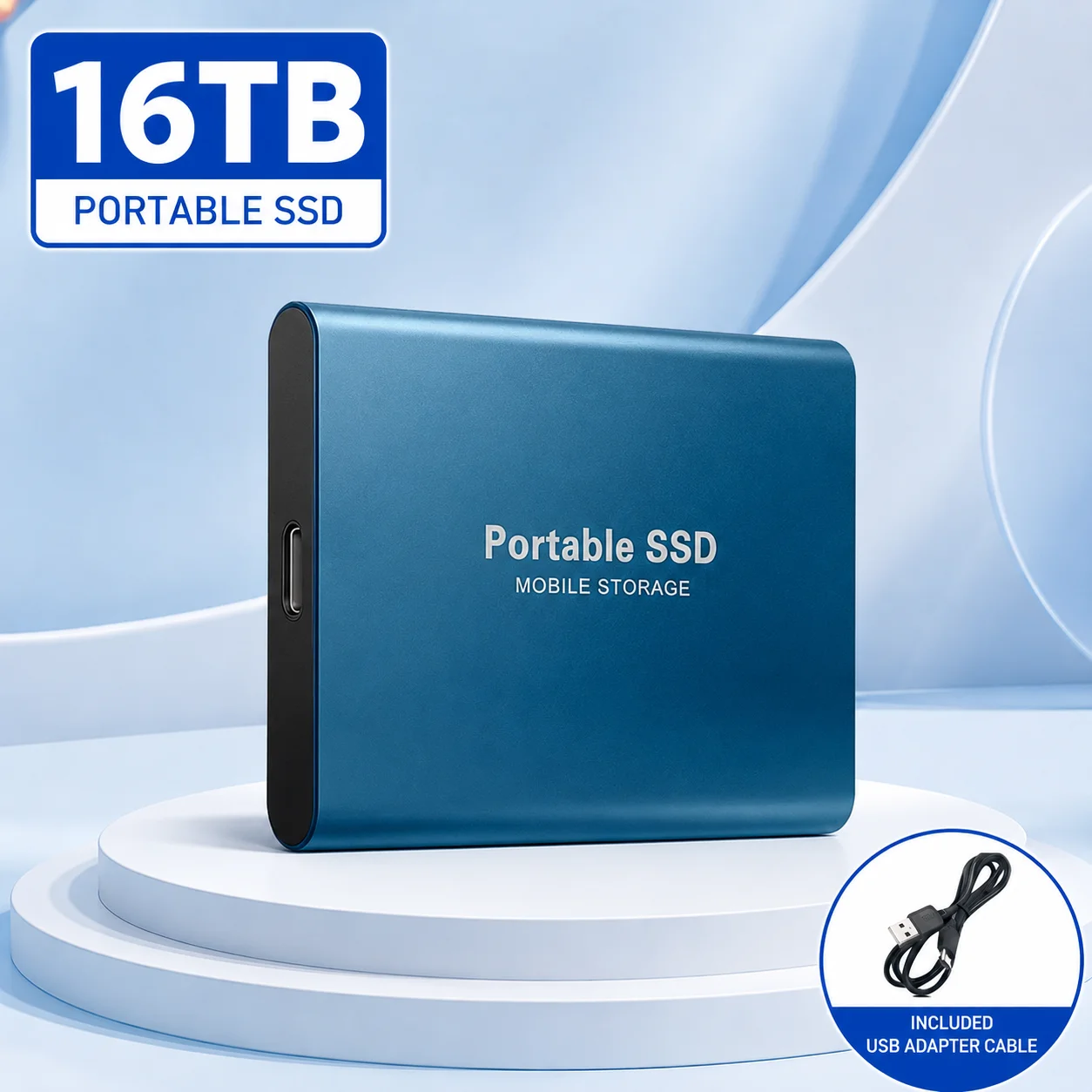 1TB External SSD Portable Hard Drive USB 3.0 Type-C Fast Storage Plug Play for Laptop Mac PC Student Daily Use photo 3