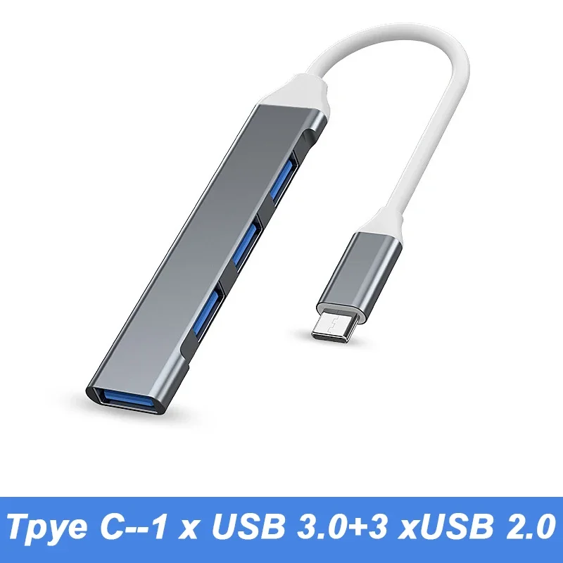 4 Port USB 3.0 Hub USB Hub Type C Dock Multi Splitter Adapter OTG Type C HUB for iPhone 15 Xiaomi Huawei Macbook Pro USB 3.0 2.0 photo 5