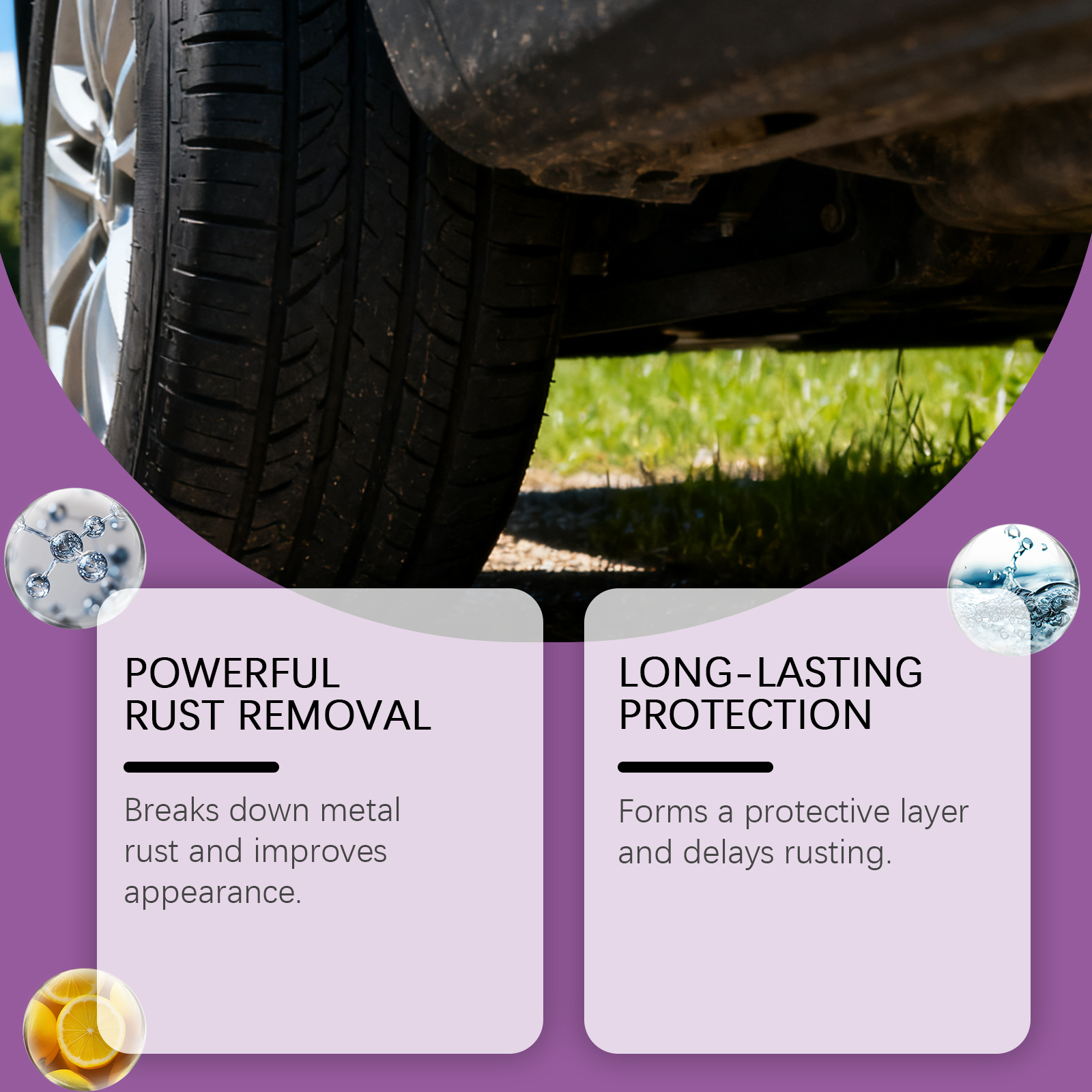 Car Rust Cleaner, Effective Rust Removal Protective Coating Gentle Metal Decontamination photo 7
