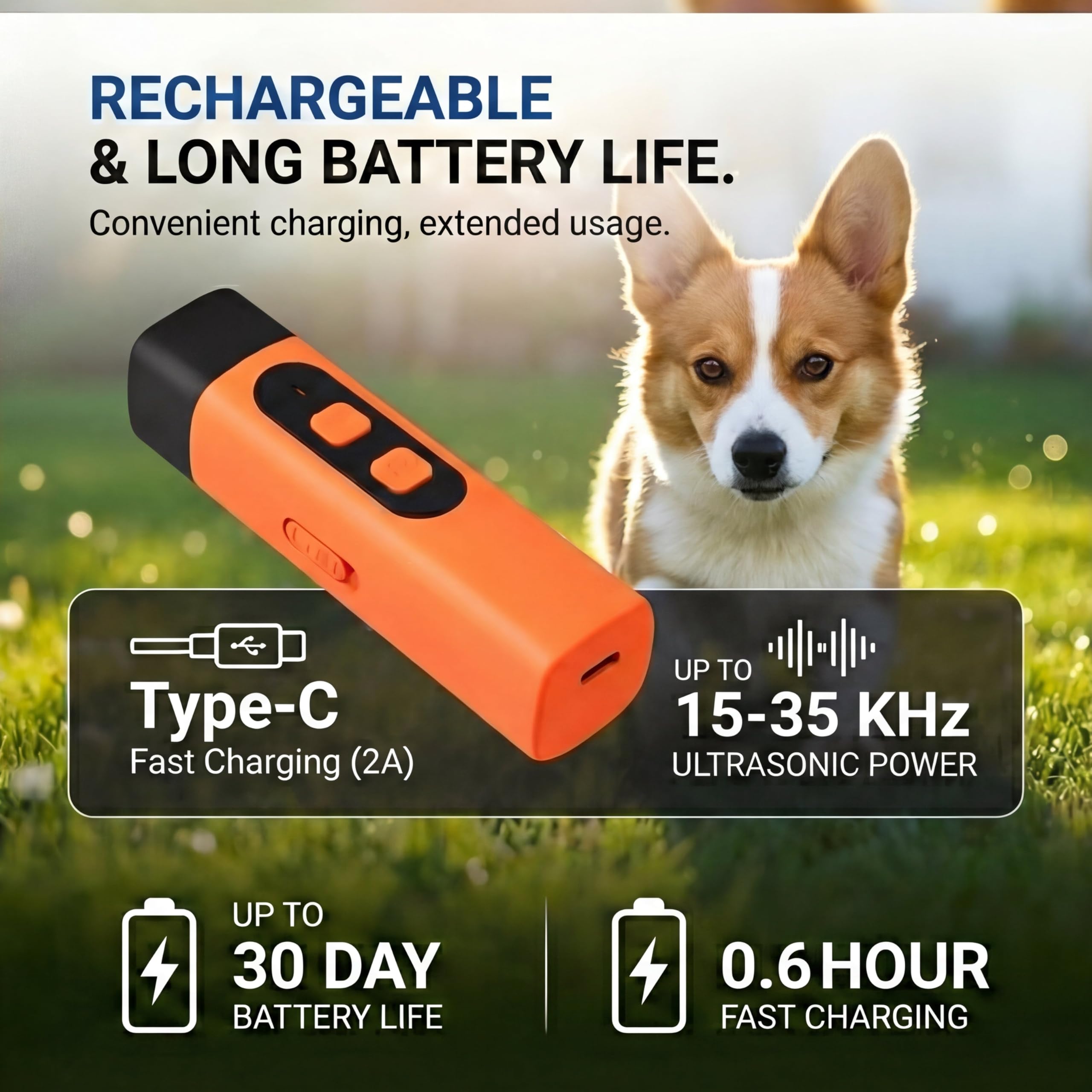 Dog Training Device - Ultrasonic Sound Trainer For Dogs, Handheld No Shock No Spray Bark Control Tool - No Collar Needed Pet Behavior Aid For Training And Focus photo 5