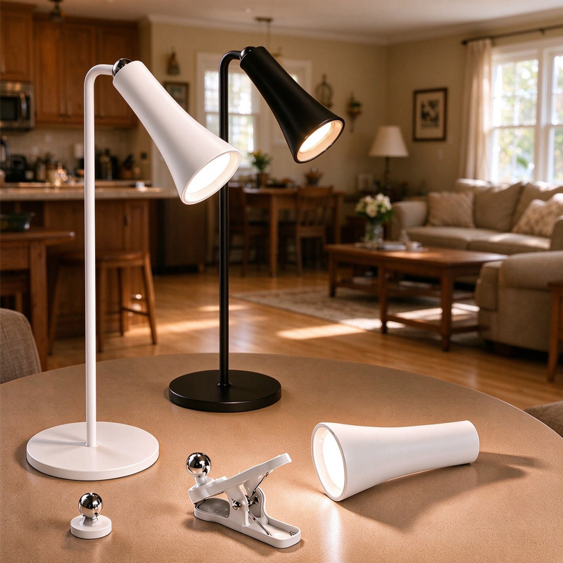 4in1 Magnetic LED Desk Lamp, Cordless Wall Mount Light, Portable Flashlight & Night Light, Stepless Dimming, 3 Color Modes, Rechargeable, Eye Care Reading Lamp For Bedroom, Desk, Nail Art photo 1